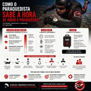 Como o paraquedista sabe a hora de abrir o paraquedas